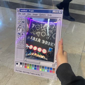 اینه قاب طرح نقاشی