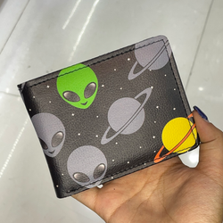 کیف پول طرح چرم مدل فضایی