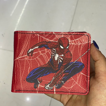 کیف پول طرح چرم مدل مرد عنکبوتی قرمز