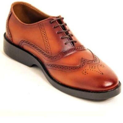 کفش مردانه چرم مجلسی و اسپرت کد 125طرح بروژ رویه چرم خارجی رنگ عسلی