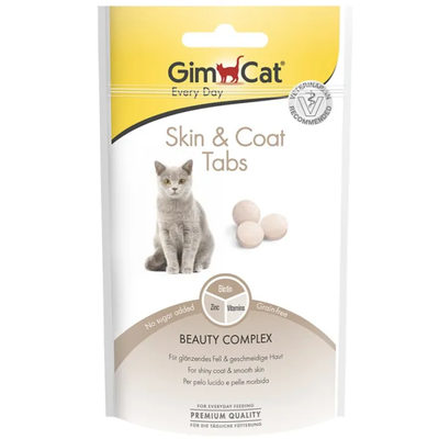قرص تقویت کننده‌ی پوست و موی گربه جیم کت / GimCat cat tabs for skin&coat with Vitamins & Biotin & Zinc