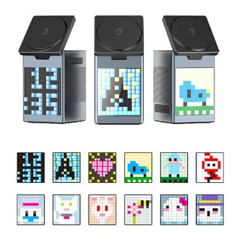 شارژر وایرلس بیسیم با صفحه نمایش پیکسلRGB