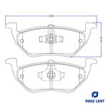 لنت ترمز عقب لنت پارس مدل PL24670 مناسب برای هایما S7