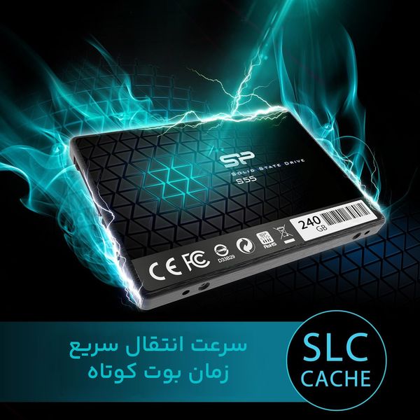 اس اس دی اینترنال SATA3.0 سیلیکون پاور مدل Slim S55 ظرفیت 240 گیگابایت (گارانتی 36 ماهه داده پرداز رایانه متین)