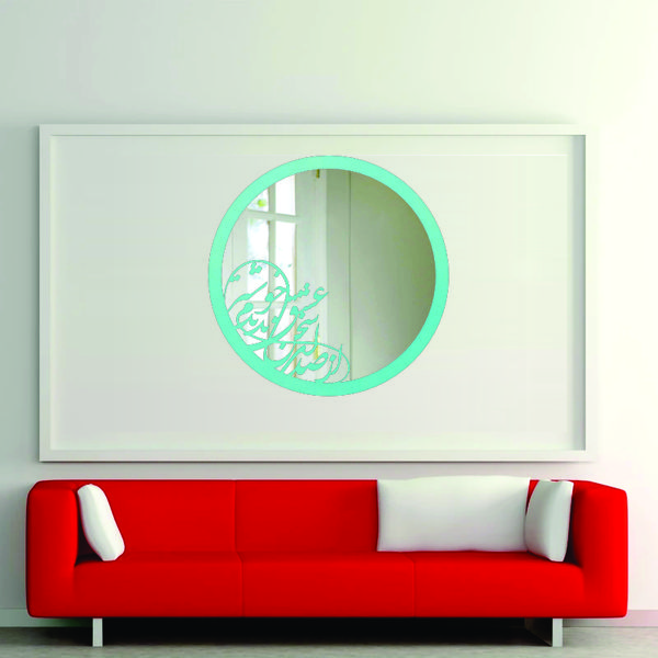 تابلو آینه مدل کالیگرافی از صدای سخن عشق ندیدم خوشتر کد a02