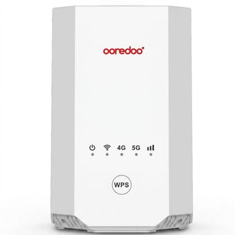 مودم روتر 4G/5G زد ال تی مدل OOREDO VOIP X28 با وای‌فای 6 AX1800، پشتیبانی همزمان 64 کاربر، پورت‌های گیگابیتی، تجمیع فرکانس خودک