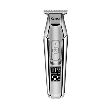 ماشین اصلاح موی سر و صورت کیمی مدل KM-5027 Professional با تیغه تیتانیوم پیشرفته، باتری لیتیوم یون 1400 میلی‌آمپر، شارژ تایپ‌سی،