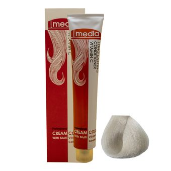 رنگ مو مدیا سری خاکستری شماره 10.1 حجم 100 میلی لیتر رنگ بلوند نقره ای