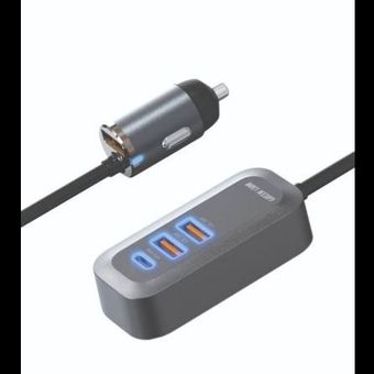 شارژر فندکی سیم دار گرین لاین مدل Triple QC & PD