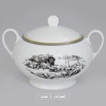 سرویس چینی 102 پارچه غذا خوری چینی زرین ایران سری ایتالیا اف مدل ویلیج درجه یک