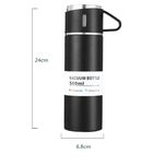 فلاسک مدل کادویی VACUUM FLASK SET گنجایش 0.5 لیتر به همراه لیوان مجموعه 3 عددی