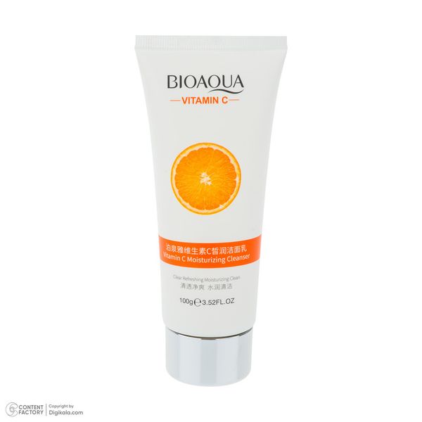 فوم شستشوی صورت بی آکوا مدل Vitamin C مناسب برای انواع پوست وزن 100 گرم