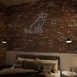 چراغ نئونی دیواری طرح سگ