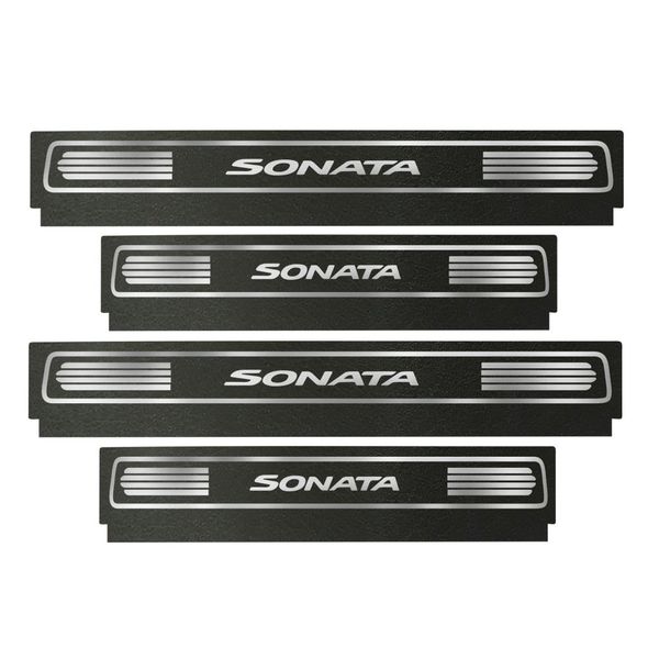 برچسب پارکابی خودرو مهدیار طرح چرم کد SP150 مناسب برای سوناتا بسته 4 عددی