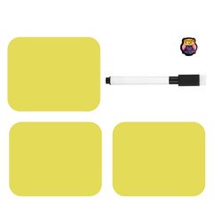 وایت برد مغناطیسی منعطف هوم اندفریج مدل رویخچالی طرح 5 سایز 7/5x10 سانتی متر به همراه مگنت و ماژیک وایت برد مجموعه 5 عددی