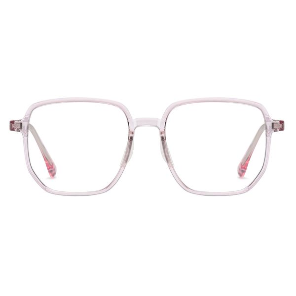 فریم عینک طبی چندضلعی مدل TR-LD215C309-P81 مناسب برای صورت گرد و بیضی
