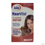 کپسول HaarVital  هیر هر ویتال یوروویتال 30 عددی حاوی بیوتین، روی، مس، ویتامین‌های گروه B و آمینو اسید، تقویت رشد و حفظ سلامت مو،