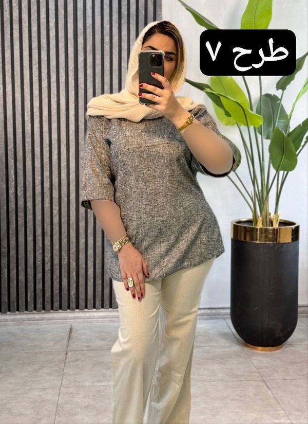 مانتو‌لینن دینا کد 1836
