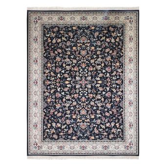 فرش مشهد 700شانه تراکم 2550 کد 722111 زمینه سرمه ای ارسال رایگان درب منزل + تضمین اصالت