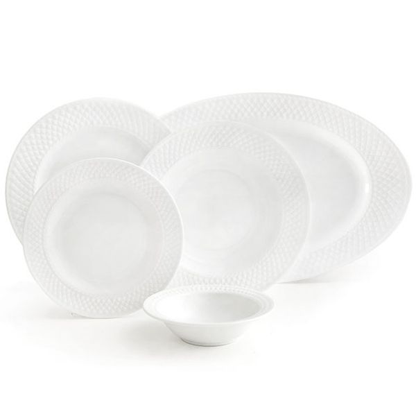 سرویس غذاخوری 28 پارچه چینی زرین ایران سری رادیانس مدل White 2 درجه عالی