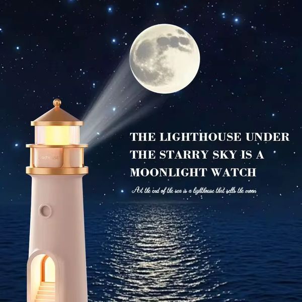 چراغ خواب مدل فانوس دریایی ماه اسپیکر دار