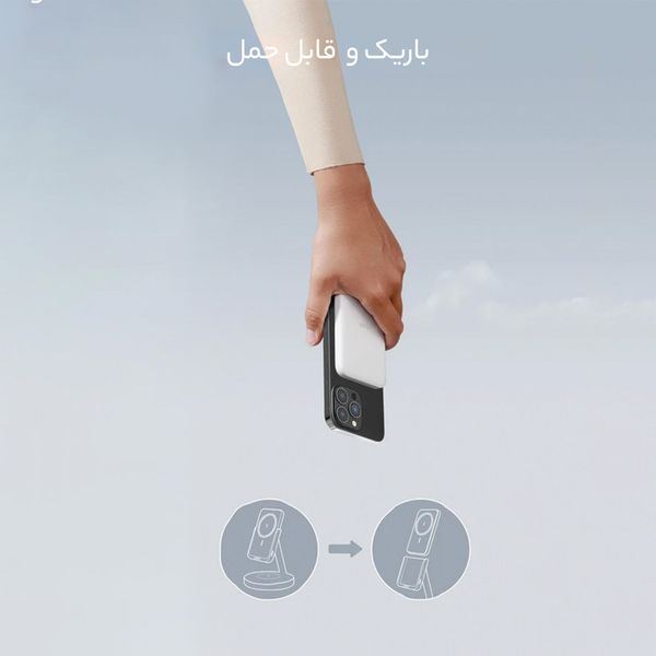 شارژر بی سیم انکر مدل A25A7 633 MagGo به همراه شارژر دیواری 25 واتی با گارانتی شرکتی