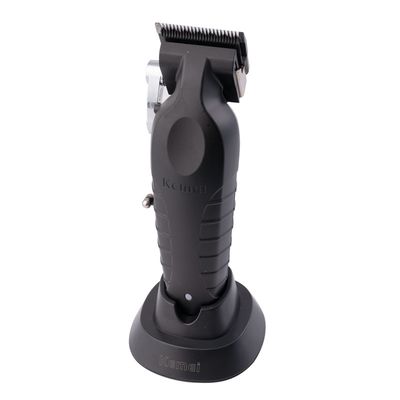 ماشین اصلاح موی سر و صورت کیمی KM-2296 | کلیپر حرفه‌ای شارژی، تیغه کربن استیل، 350 دقیقه کارکرد