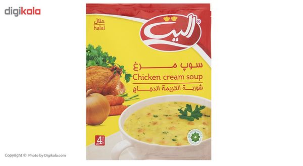سوپ نیمه آماده مرغ الیت مقدار 61گرم باکس 12عددی