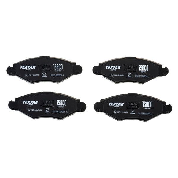 لنت ترمز جلو تکستار کد 1620102215 مناسب برای پژو 206 تیپ 5