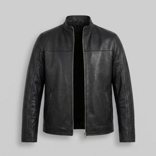 کت چرم طبیعی مردانه گامارو مدل کلاسیک ایستاده Ga-400