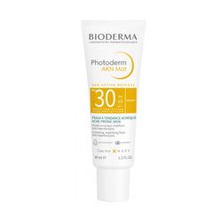 کرم ضد آفتاب بدون رنگ بایودرما SPF 30 مدل Photoderm AKN مناسب پوست‌های چرب و مختلط حجم 40 میلی‌لیتر