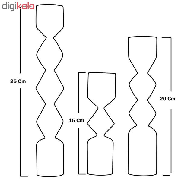 شمعدان مدل فابیا مجموعه 3 عددی