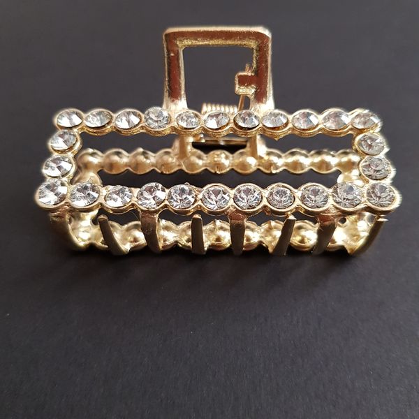 کلیپس مو زنانه مدل مستطیل نگین دار *315