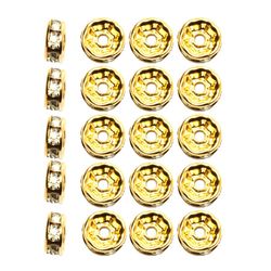 مهره دستبند واشری نگین دار بسته 20 عددی