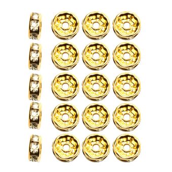 مهره دستبند واشری نگین دار بسته 20 عددی