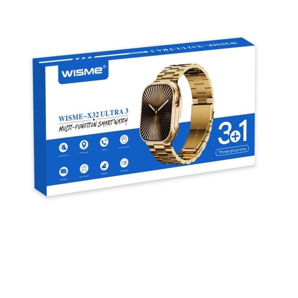 ساعت هوشمند 42 میلی متری ویسمی مدل x32 ultra3 با بند فلزی
