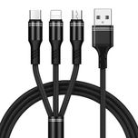 کابل تبدیل USB به micro USB / USB-C / لایتنینگ سمگپرس مدل دیتا پلاس طول یک متر
