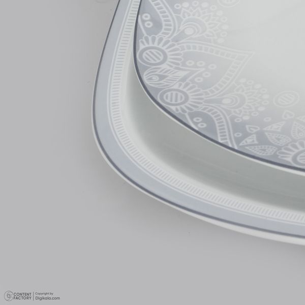 سرویس غذاخوری 73 پارچه 12 نفر چینی زرین ایران مدل کواترو ادلین درجه یک