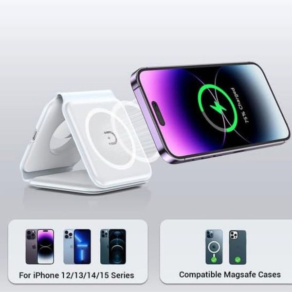 شارژر بی سیم مدل 3in1 magnetic wireless charger