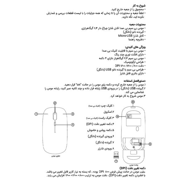 ماوس بی سیم کینگ استار مدل KM535RW