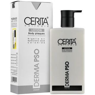 لوسیون بدن سریتا مدل Derma Pso حجم 250 میلی‌لیتر مناسب پوست خشک و حساس، جذب سریع، آبرسان 24 ساعته، ضد التهاب، ضد اگزما و ضد خشکی