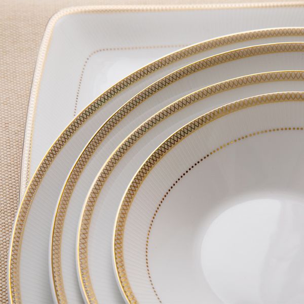 سرویس غذاخوری 30 پارچه چینی زرین ایران سری وینچی مدل سپینود درجه عالی