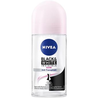 رول ضد تعریق زنانه نیوآ مدل Black &amp; White Invisible Clear حجم 50 میلی لیتر