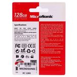 کارت حافظه microSDXC میکرو سونیک مدل 533X-A1-V30 کلاس 10 استاندارد UHS-I U3 سرعت 80MBps ظرفیت 128 گیگابایت