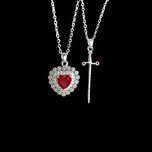 گردنبند ست قلب و شمشیر