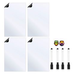 تخته وایتبرد هوم اند فریج مدل A6 QUADRO سایز 15x10 سانتیمتر به همراه ماژیک و مگنت مجموعه 10 عددی