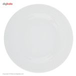 سرویس غذاخوری 28 پارچه چینی زرین ایران سری رادیانس مدل سفید درجه یک