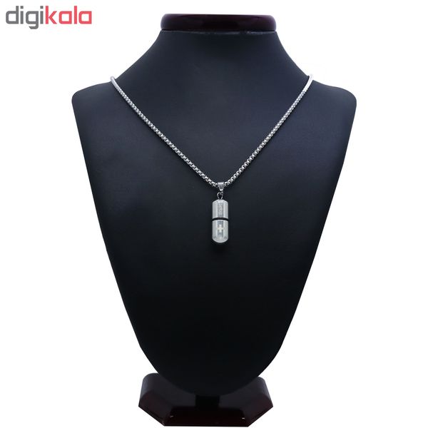 گردنبند مردانه طرح کپسول عشق کد gd02*701