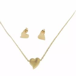 نیم ست استیل طرح قلب رنگ ثابت