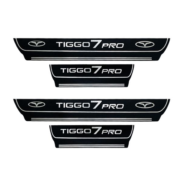 برچسب پارکابی خودرو مدل چرم کد PCHT7P مناسب برای تیگو 7 پرو بسته 4 عددی*160